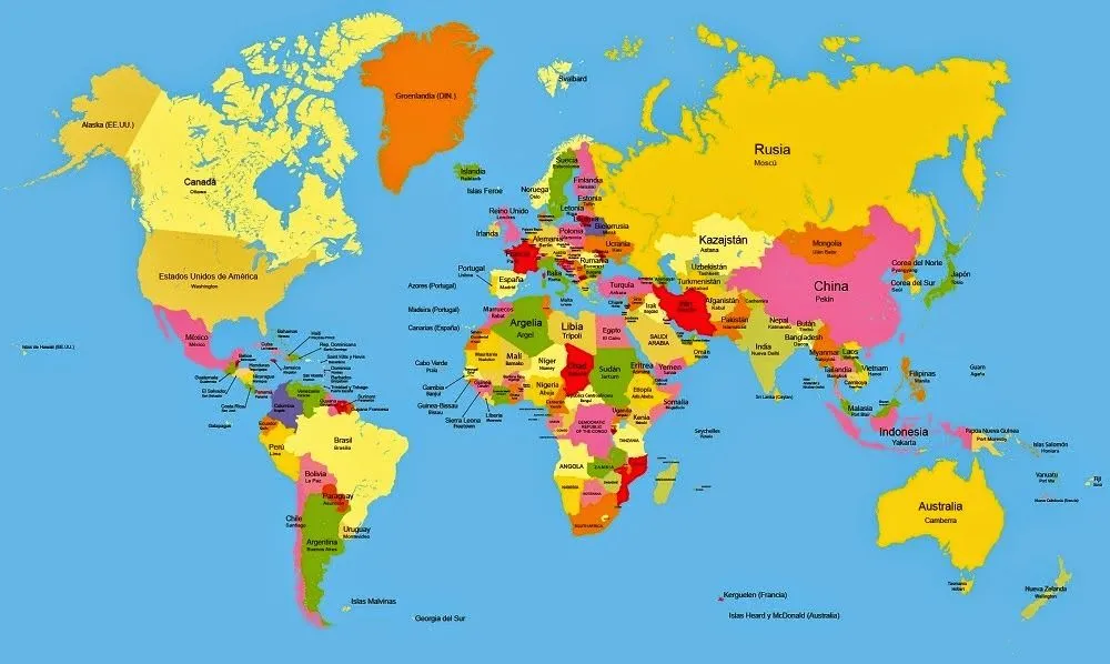 Yo Aprendo: LOS CONTINENTES. EL MUNDO FÍSICO Y POLÍTICO Yo Aprendo: LOS CONTINENTES. EL MUNDO FÍSICO Y POLÍTICO
