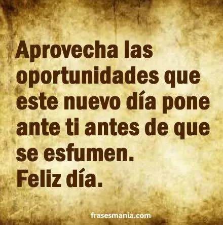 Aprovecha las oportunidades que este nuevo .... Frases. Aprovecha las oportunidades que este nuevo .... Frases.