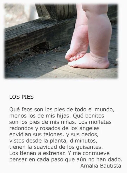 Apuntes de Isthar: Los pies de mis hijas, un poema