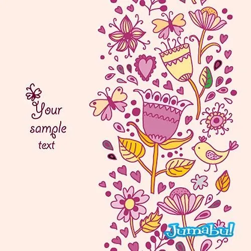 Dibujos de Flores Coloridas en Vectores | Jumabu! Design Tools ...