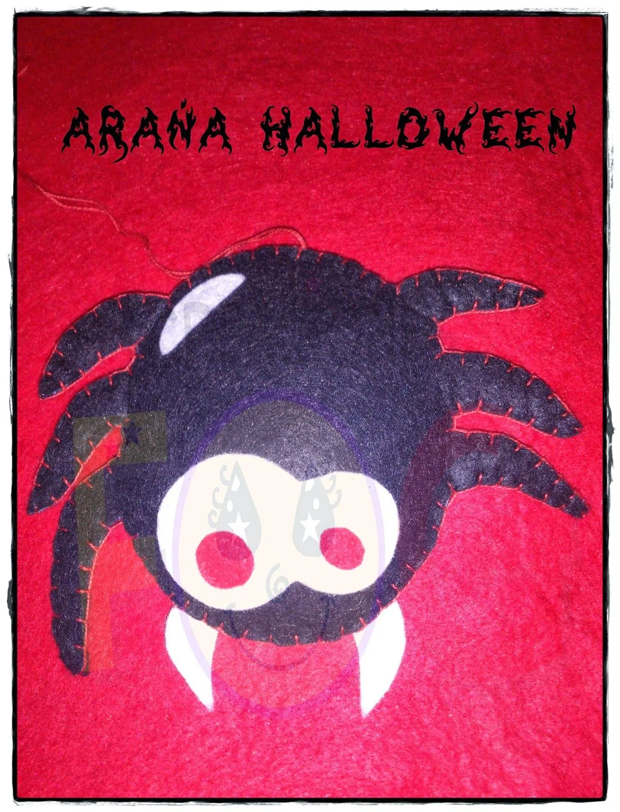 araña de fieltro con moldes
