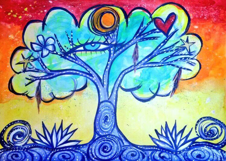 Arbol de la vida dibujo a color - Imagui