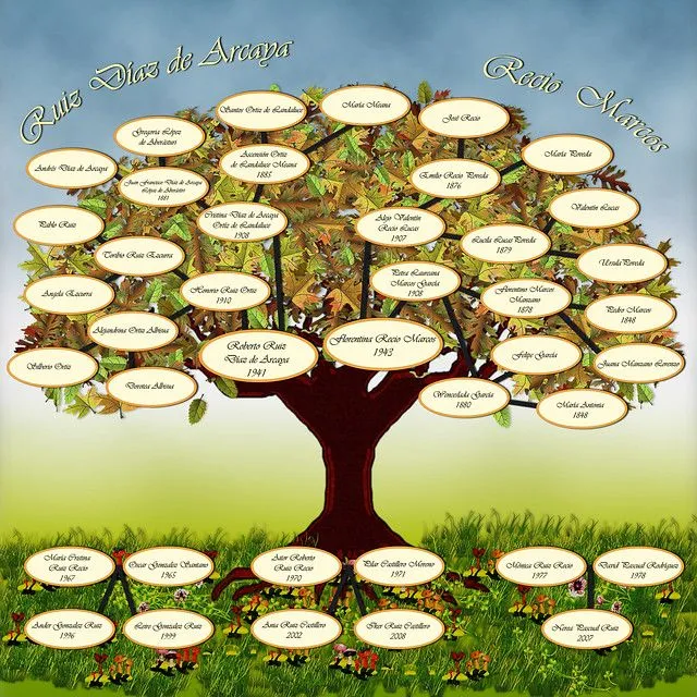 Ejemplos de árbol genealógicos en español - Imagui