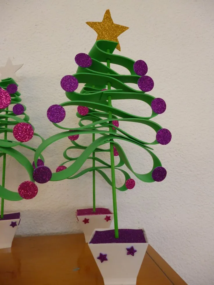 arbol de goma eva | Manualidades Navidad | Pinterest