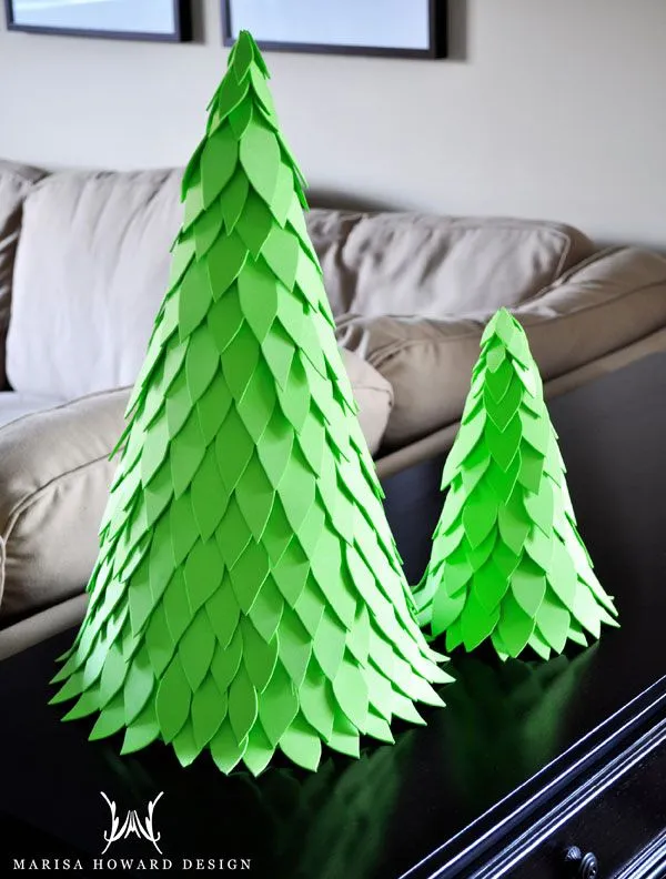 Hacer árboles de navidad con foami o goma eva ~ lodijoella Hacer árboles de navidad con foami o goma eva ~ lodijoella