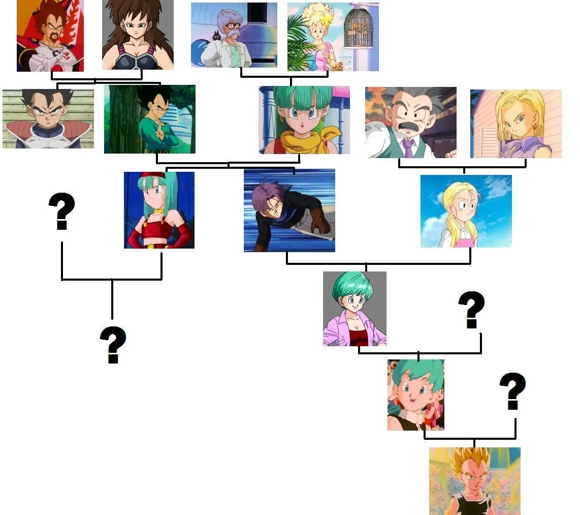ALBOL GENEALOGICO DE VEGETA JR. | dragonballneodotcom