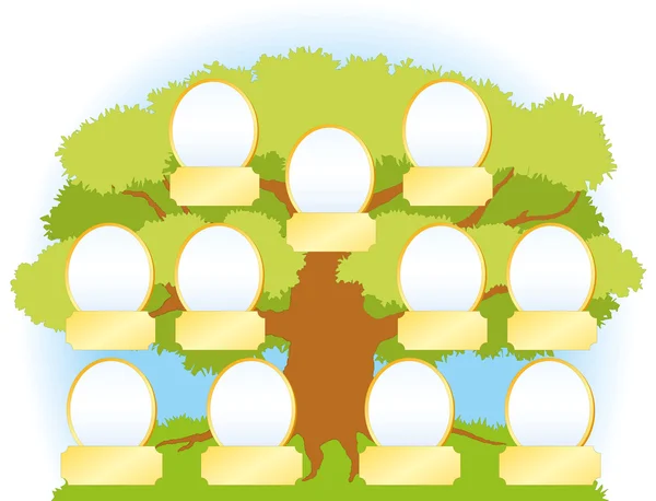 Árbol genealógico de Vector con marcos para retratos y banners ... Árbol genealógico de Vector con marcos para retratos y banners ...