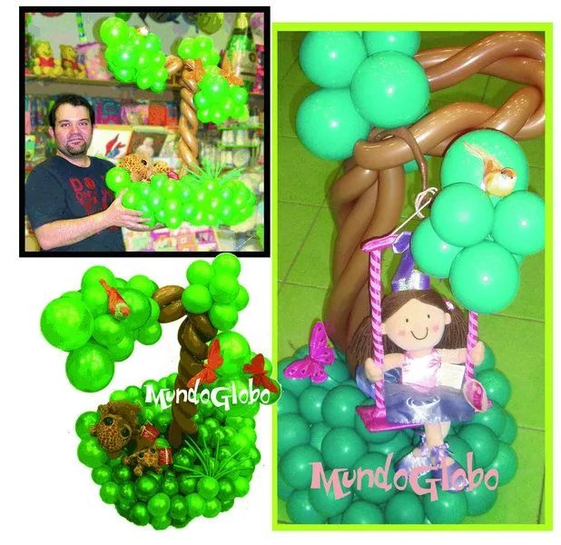 Árboles de globos de decoración - Imagui