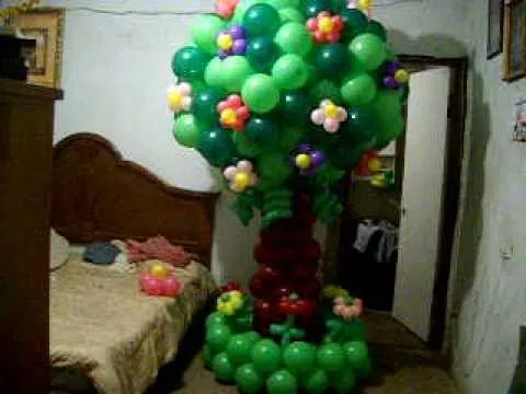 Arbol de globos - YouTube