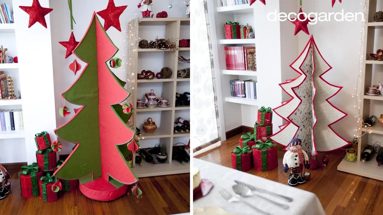 Cómo hacer un árbol de Navidad de cartón grande | Decogarden