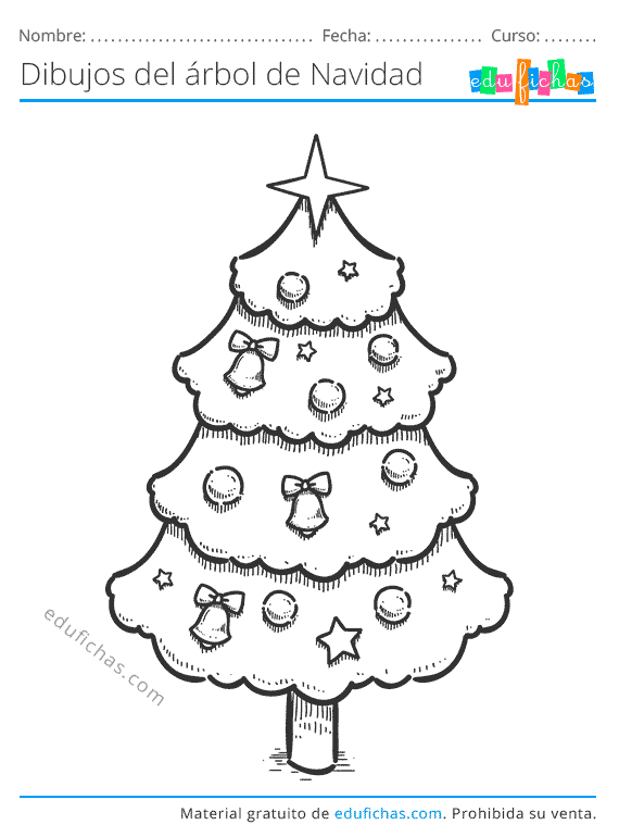 Árbol de Navidad para Colorear - Descargar PDF para imprimir Gratis Árbol de Navidad para Colorear - Descargar PDF para imprimir Gratis