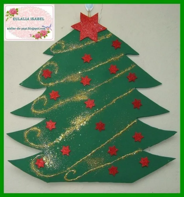 Árbol de Navidad en foami para pared | Adornos Navidad DIY ... Árbol de Navidad en foami para pared | Adornos Navidad DIY ...