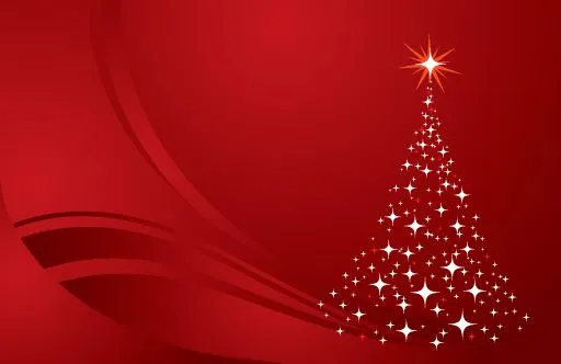 Árbol de Navidad fondo rojo imágenes prediseñadas (clip arts ...