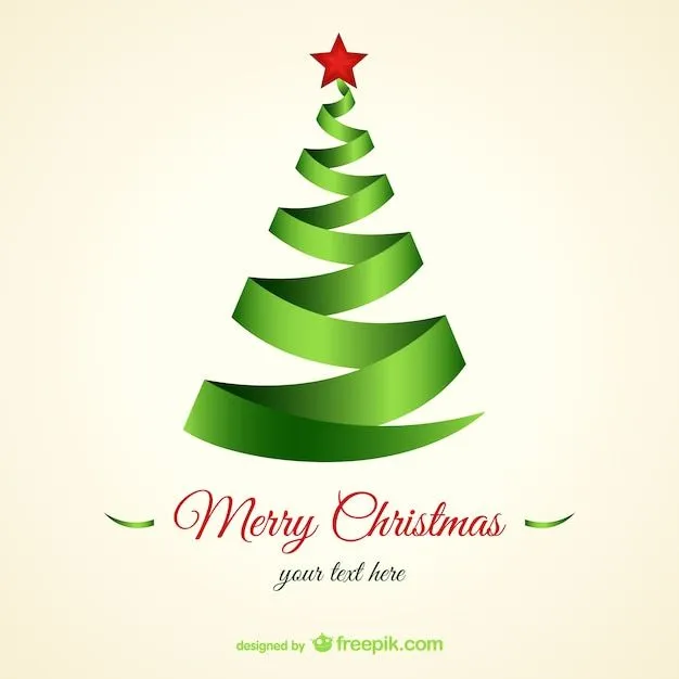 Árbol de Navidad con forma de cinta | Descargar Vectores gratis Árbol de Navidad con forma de cinta | Descargar Vectores gratis
