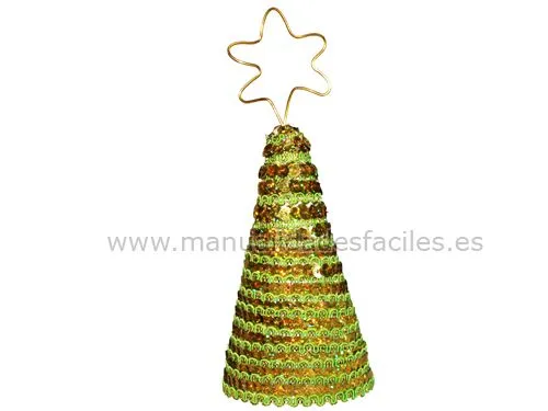 Como hacer un árbol de navidad con lentejuelas | Manualidades faciles
