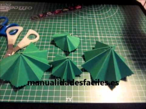 COMO HACER UN ARBOL DE NAVIDAD CON PAPEL - YouTube COMO HACER UN ARBOL DE NAVIDAD CON PAPEL - YouTube