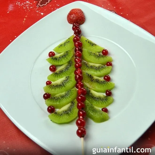 Árbol de Navidad tropical con frutas. Receta para niños - Ideas de ... Árbol de Navidad tropical con frutas. Receta para niños - Ideas de ...