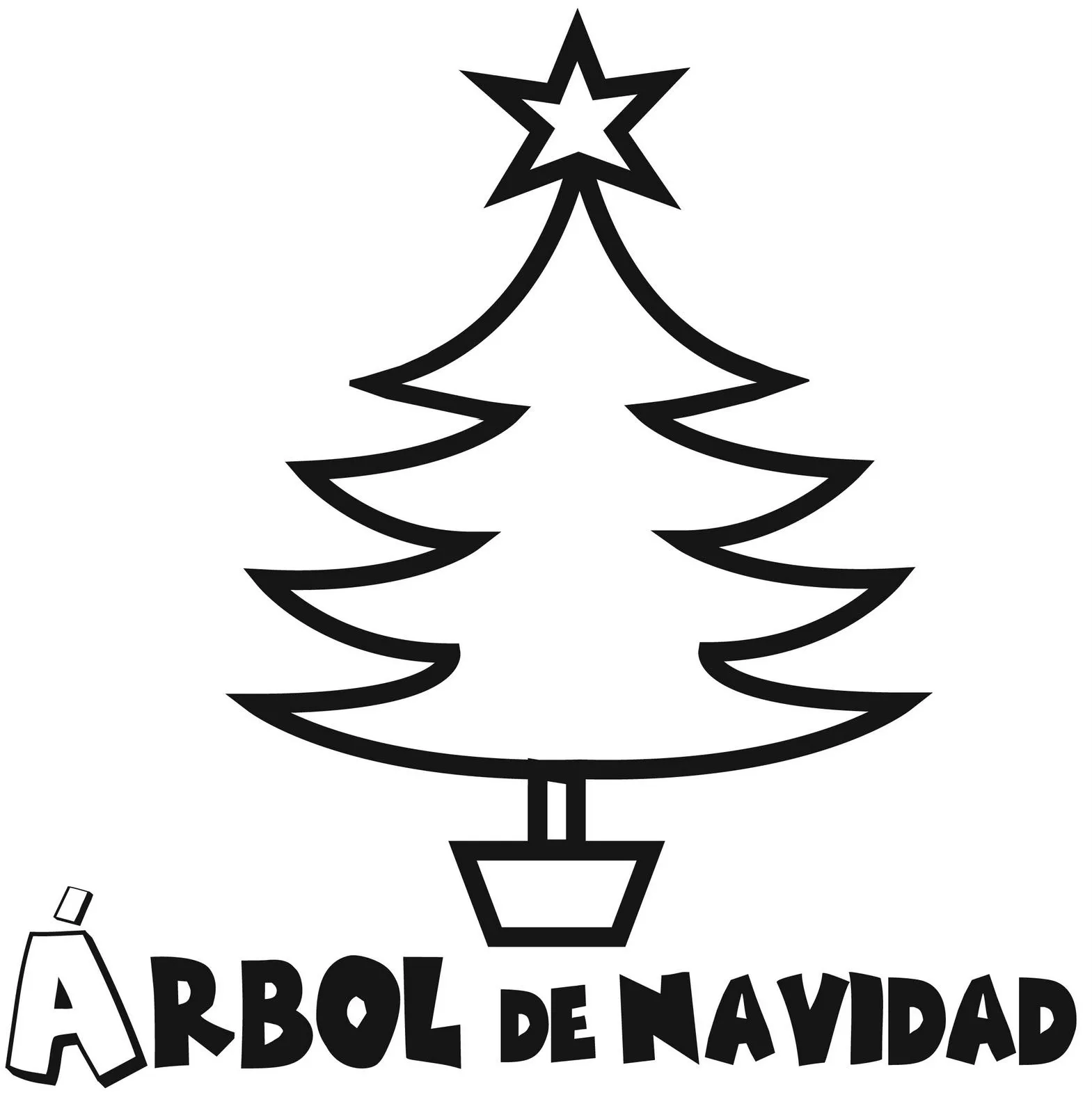 Arbol de pino para colorear - Imagui