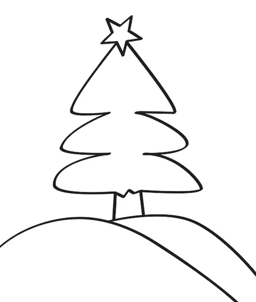 Dibujos para Colorear: Árbol de Navidad para colorear Dibujos para Colorear: Árbol de Navidad para colorear