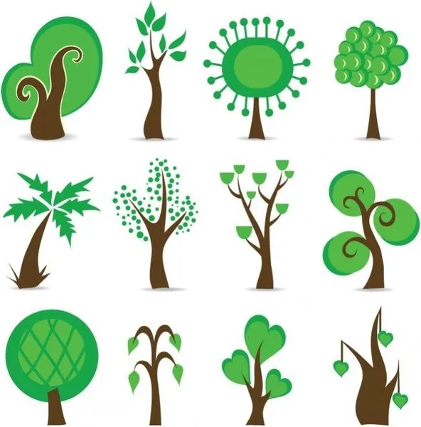 Árbol de Símbolos gráfico vectorial Vector misceláneos - vectores ...