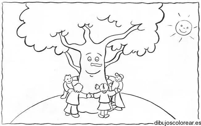 Dibujo del día del árbol | Dibujos para Colorear Dibujo del día del árbol | Dibujos para Colorear