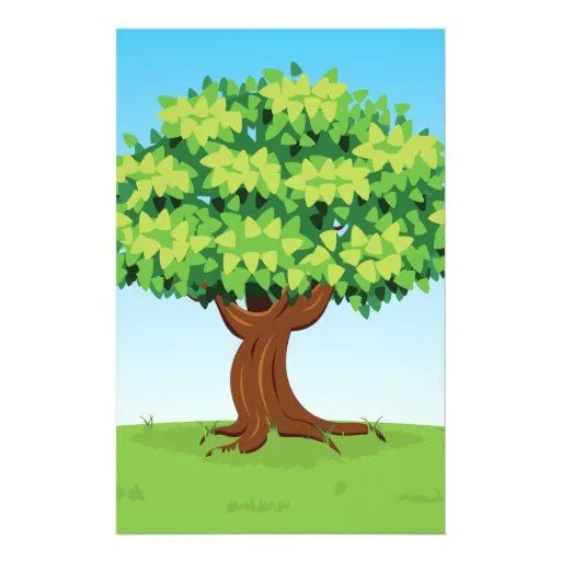 EL ÁRBOL DEL VERANO DEL DIBUJO ANIMADO DEL CUENTO PAPELERÍA | Zazzle