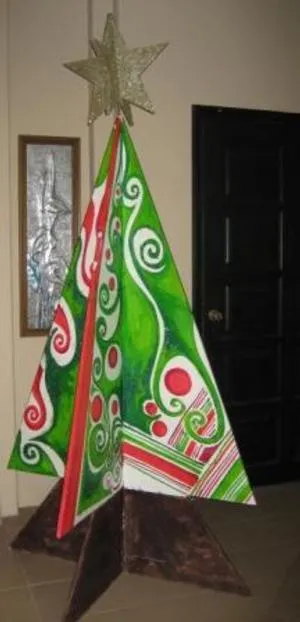 arboles-de-navidad-alternativas-arbol-pintado arboles-de-navidad-alternativas-arbol-pintado