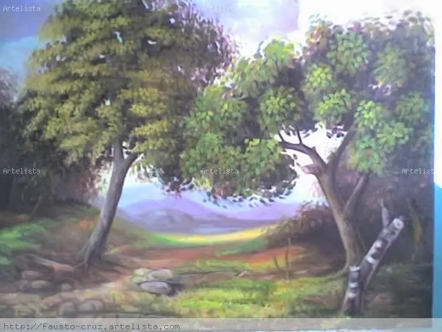 Dos árboles Fausto Cruz Hurtado - Artelista.com