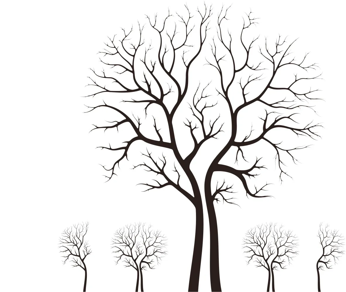 Arboles de invierno para colorear - Imagui
