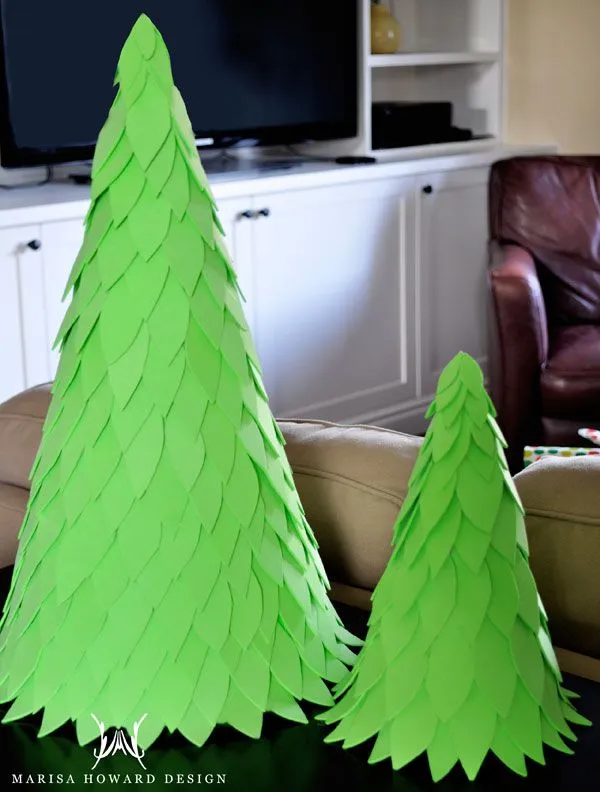 Hacer árboles de navidad con foami o goma eva ~ lodijoella Hacer árboles de navidad con foami o goma eva ~ lodijoella