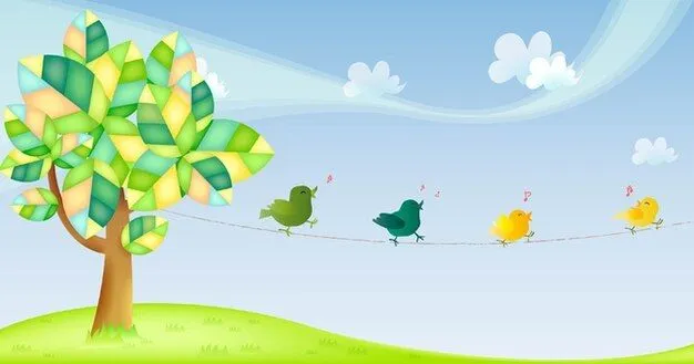 los árboles y los pájaros | Descargar Vectores gratis