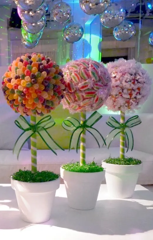 Árboles y pinchos de chuches para fiestas de cumpleaños o ...