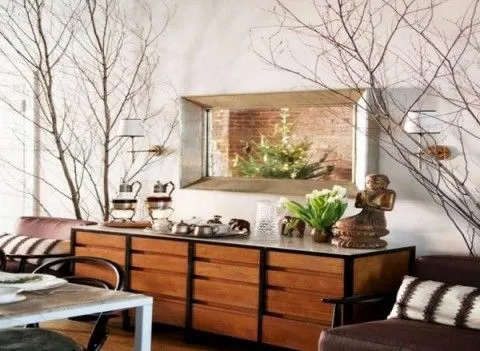 Árboles y ramas para decorar el interior