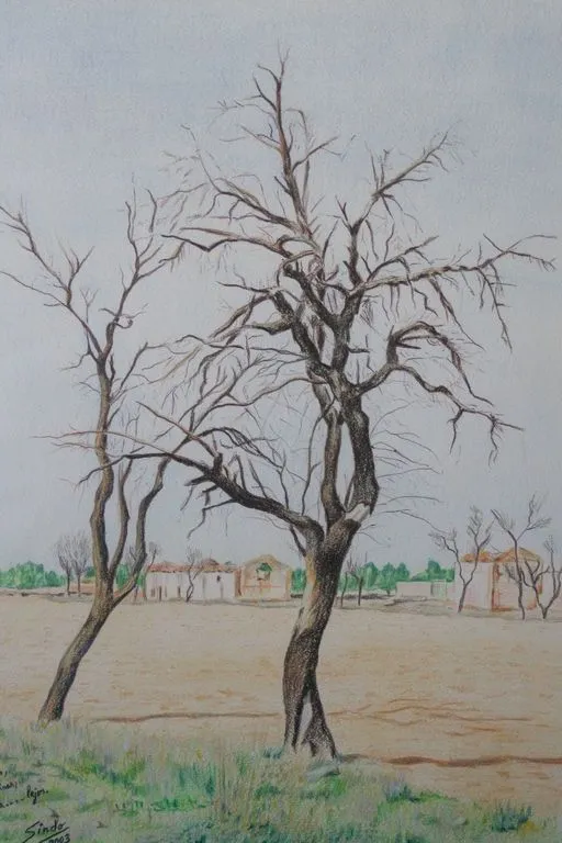 ÁRBOLES SECOS,CASAS EN RUINAS Gumersindo Rubio Serrano - Artelista.com ÁRBOLES SECOS,CASAS EN RUINAS Gumersindo Rubio Serrano - Artelista.com