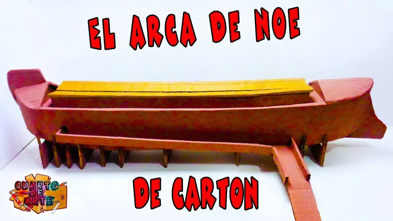 COMO HACER EL ARCA DE NOÉ con CARTON FACIL DE HACER - YouTube