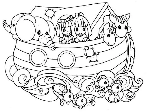 Pinto Dibujos: Arca de Noé precious moments para colorear Pinto Dibujos: Arca de Noé precious moments para colorear