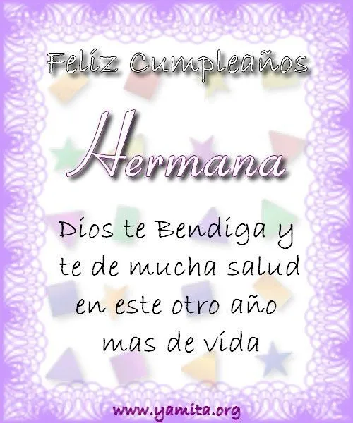 pensamientos positivos para una hermana | tarjetas de cumplea%C3 ... pensamientos positivos para una hermana | tarjetas de cumplea%C3 ...