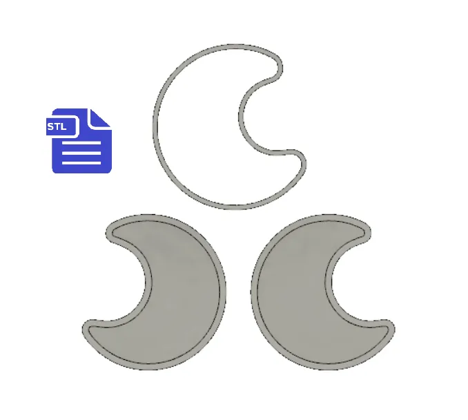 Archivo 3D Molde Bomba de Baño Luna Creciente 3 pzs・Plan para descargar y  imprimir en 3D・Cults