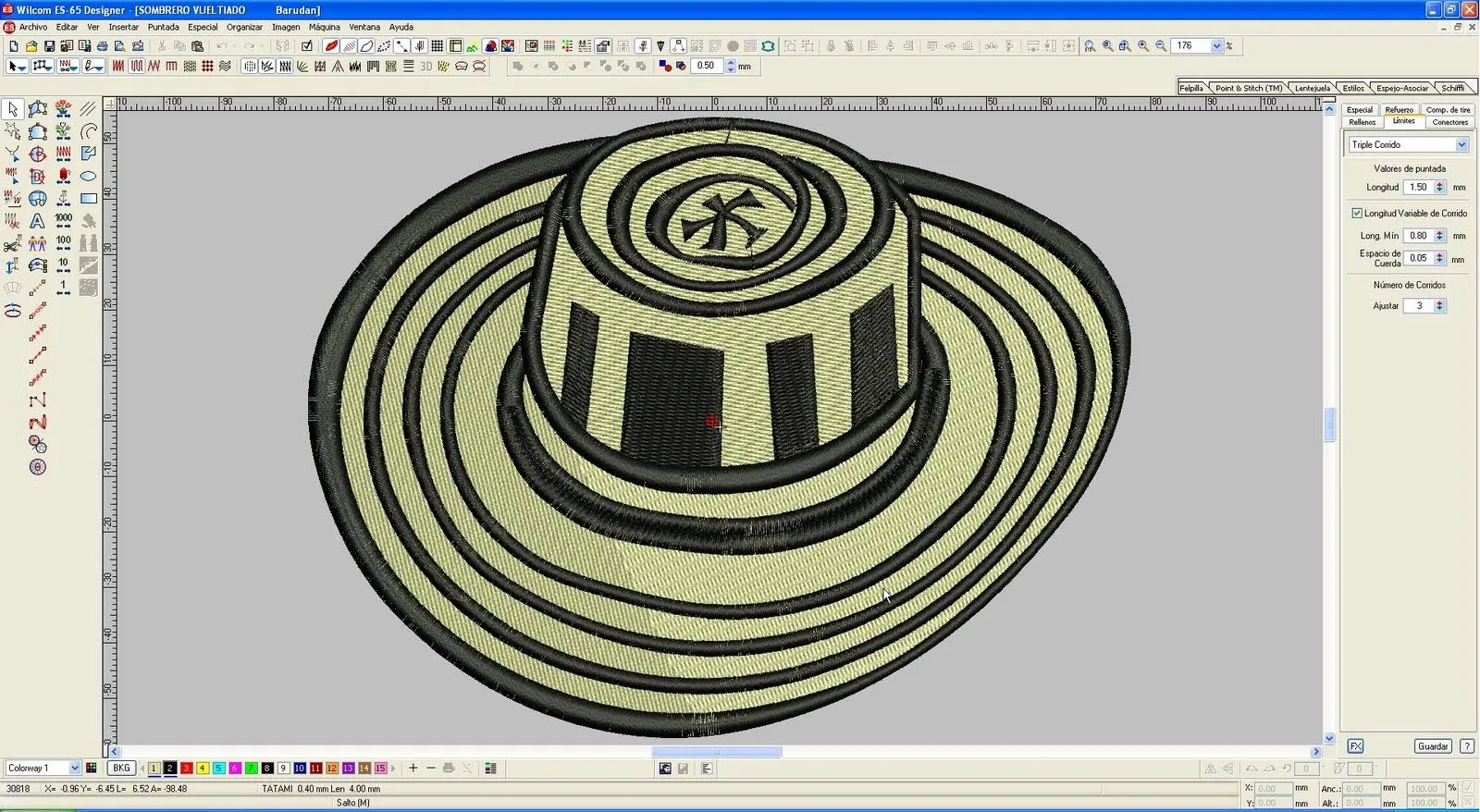 ARCHIVO DE SOMBRERO VUELTIAO, TAMAÑO 15 CM. POR 11 CM. TRABAJADO CON ... ARCHIVO DE SOMBRERO VUELTIAO, TAMAÑO 15 CM. POR 11 CM. TRABAJADO CON ...