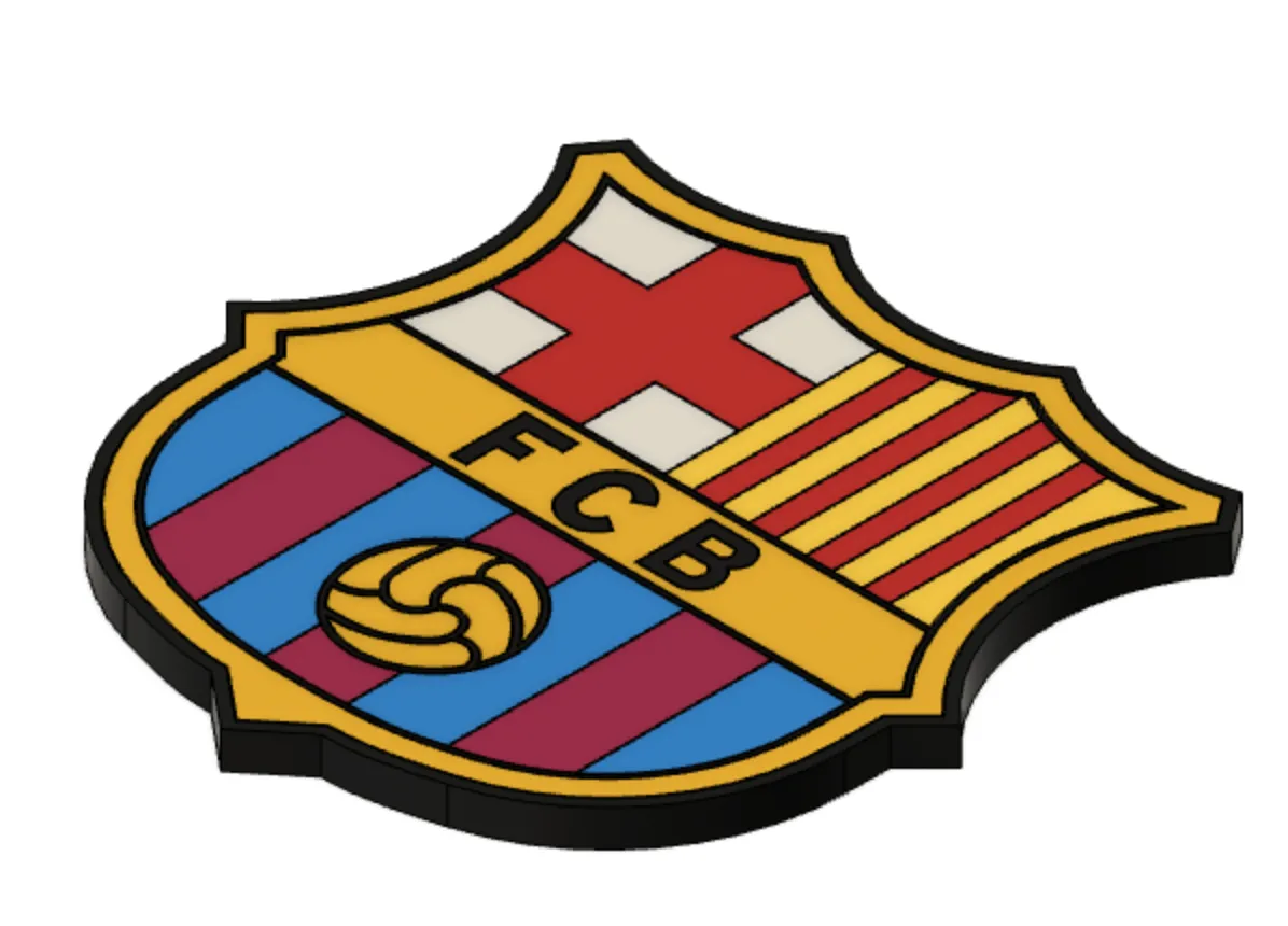 Archivo STL Club Barcelona Escudo con logo multimaterial altamente detallado insignia multimaterial・Modelo para descargar e imprimir en 3D・Cults Archivo STL Club Barcelona Escudo con logo multimaterial altamente detallado insignia multimaterial・Modelo para descargar e imprimir en 3D・Cults