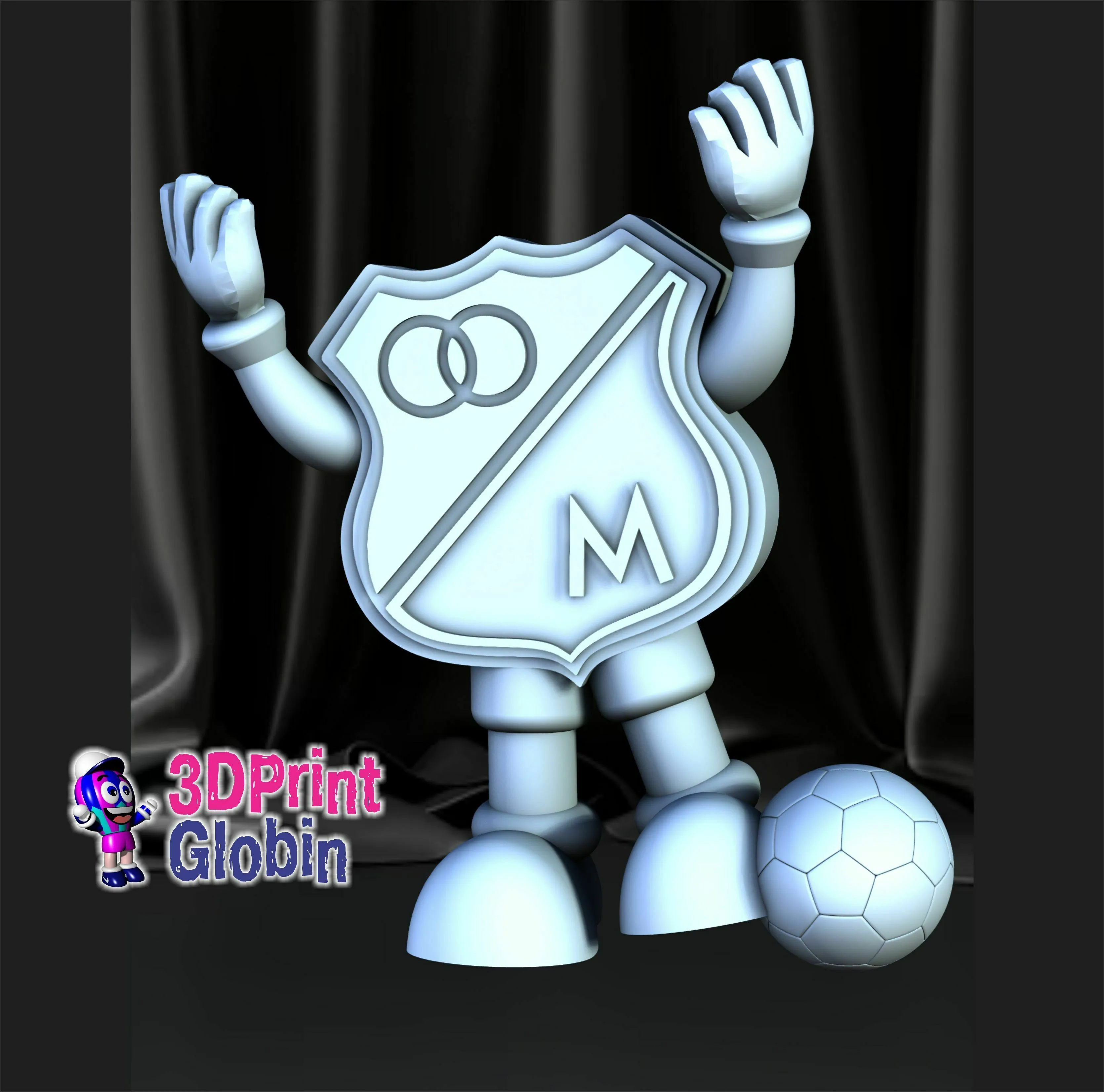 Archivo STL ESCUDO MASCOTA MILLONARIOS・Diseño de impresora 3D para descargar・Cults Archivo STL ESCUDO MASCOTA MILLONARIOS・Diseño de impresora 3D para descargar・Cults