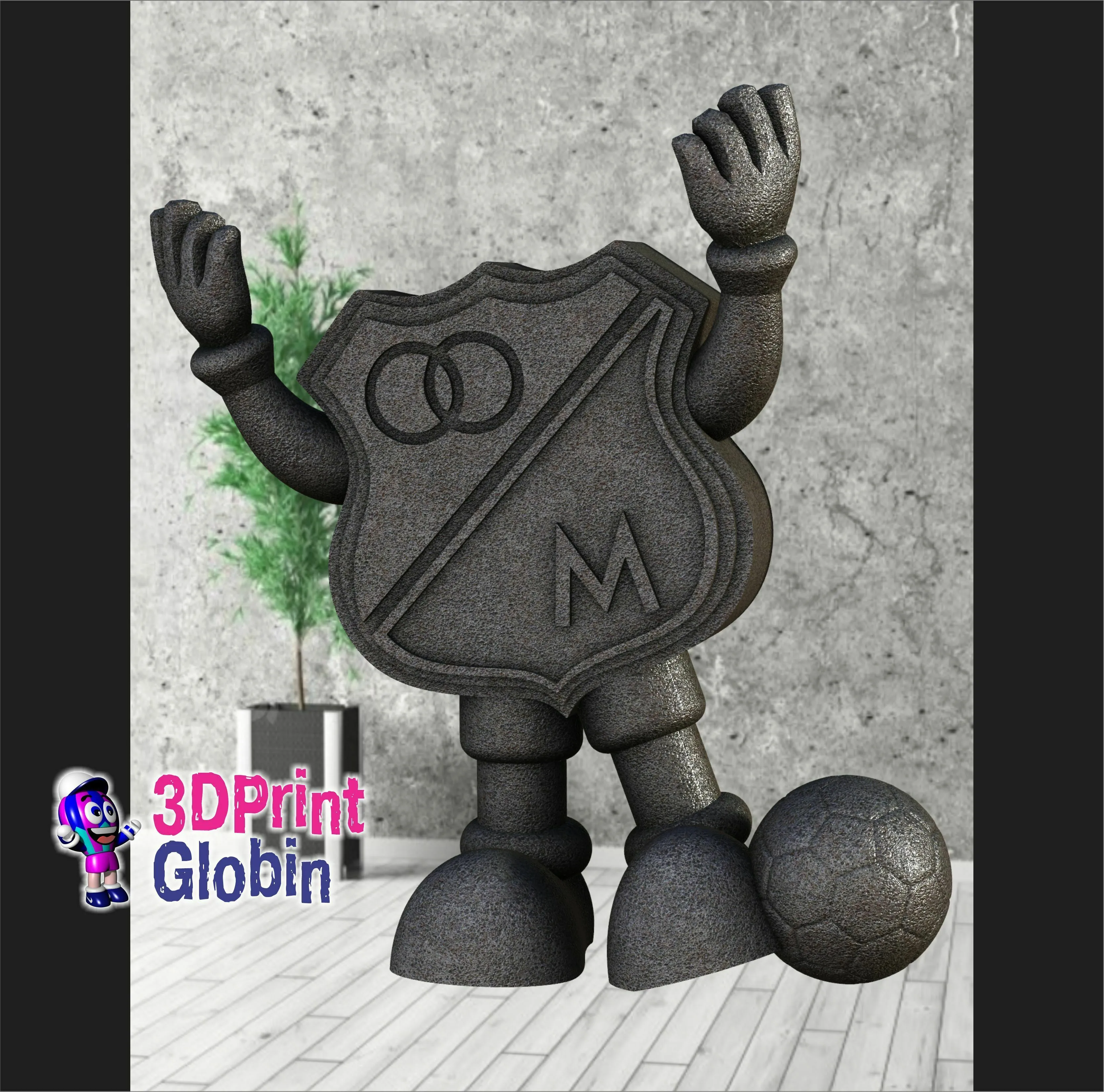 Archivo STL ESCUDO MASCOTA MILLONARIOS・Diseño de impresora 3D para descargar・Cults Archivo STL ESCUDO MASCOTA MILLONARIOS・Diseño de impresora 3D para descargar・Cults