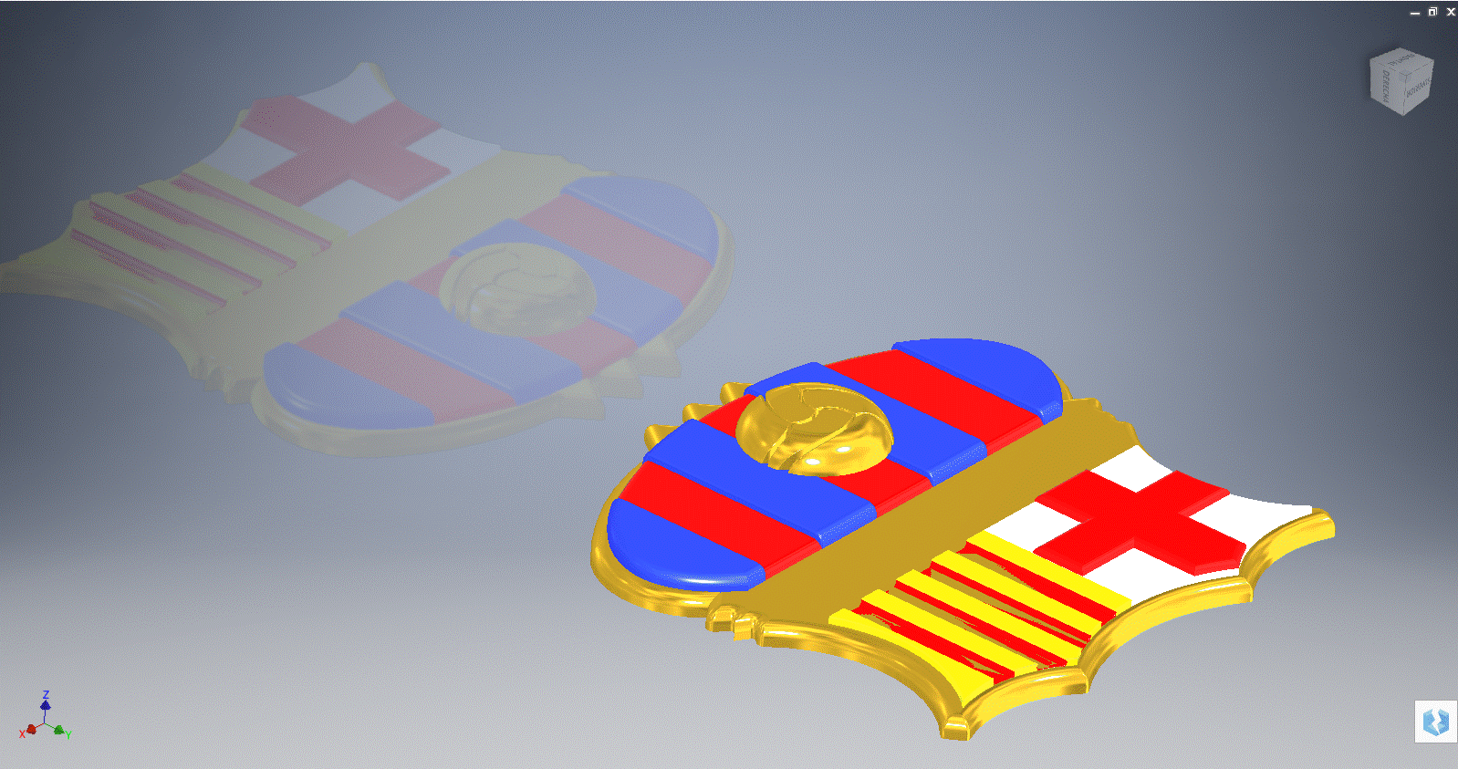 Archivo STL gratis escudo FC Barcelona・Modelo para descargar y imprimir en 3D・Cults Archivo STL gratis escudo FC Barcelona・Modelo para descargar y imprimir en 3D・Cults