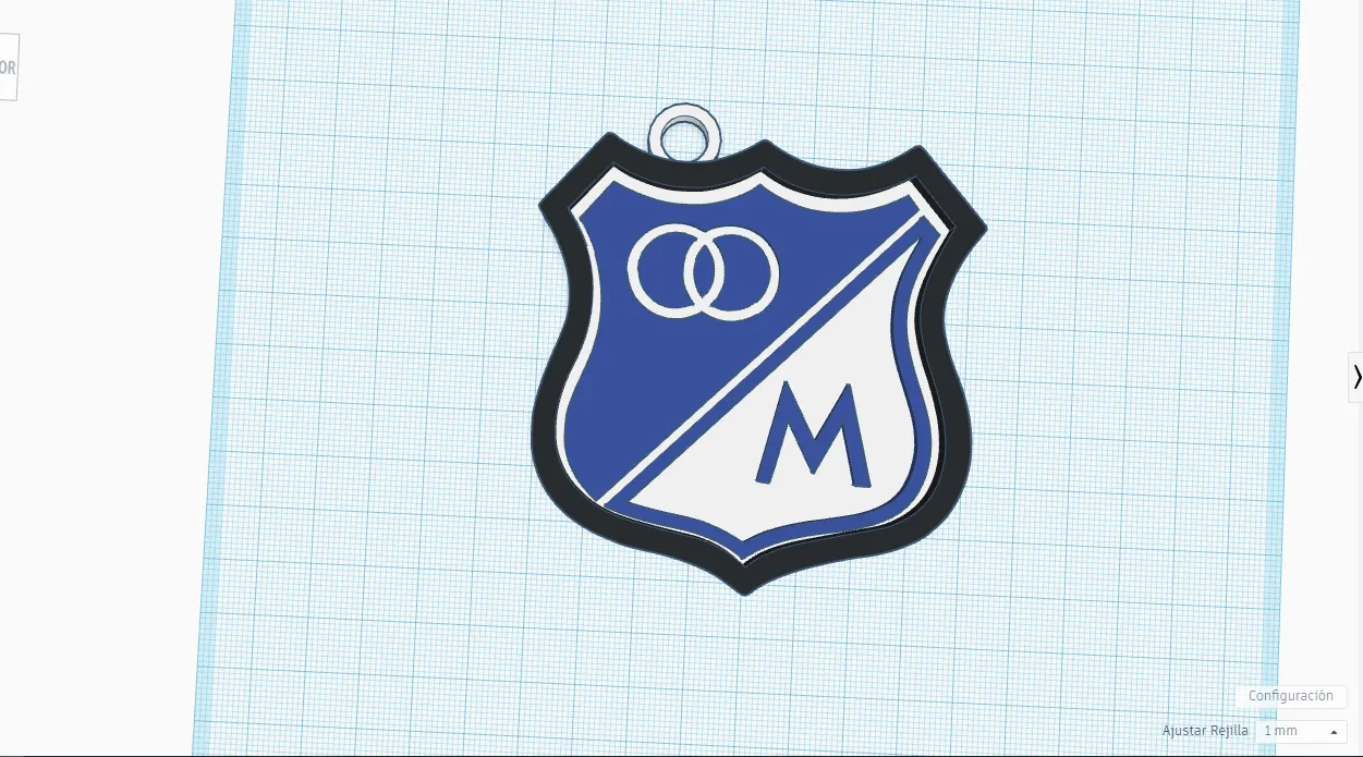 Archivo STL Llavero Millonarios FC・Modelo para descargar y imprimir en 3D ・Cults Archivo STL Llavero Millonarios FC・Modelo para descargar y imprimir en 3D ・Cults