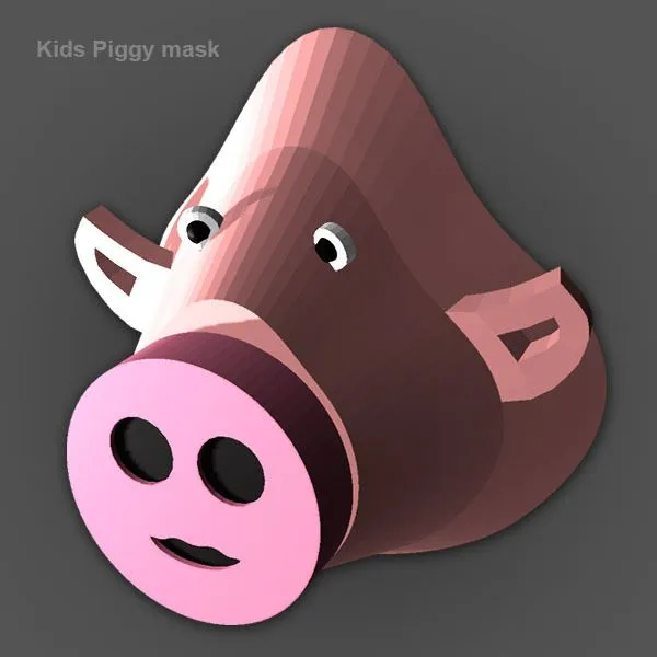 Archivo STL máscara de niños cerditos・Diseño para descargar y imprimir en 3D・Cults Archivo STL máscara de niños cerditos・Diseño para descargar y imprimir en 3D・Cults