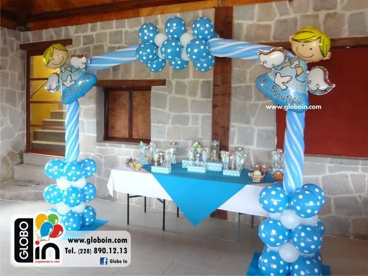 Arco de globos para Bautizo | Globos Xalapa | Pinterest