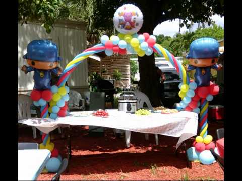Arco de globos tema pocoyo - YouTube