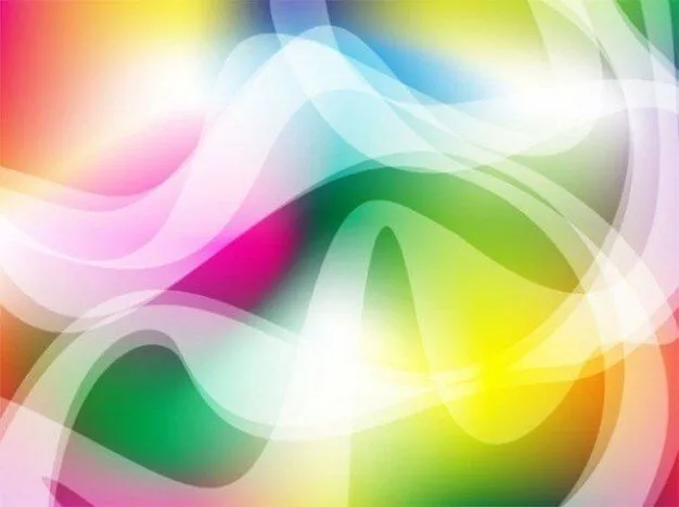 Arco iris con colores degradados y las ondas transparentes ... Arco iris con colores degradados y las ondas transparentes ...
