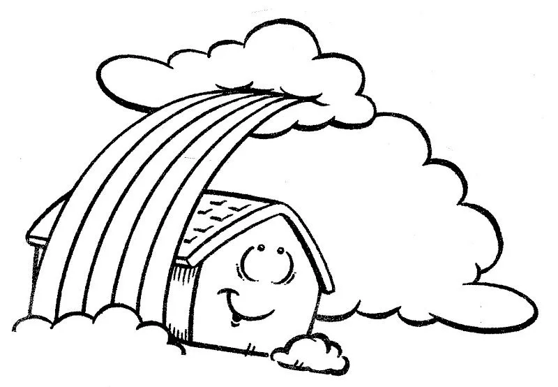 Imagenes de arco iris para colorear - Imagui