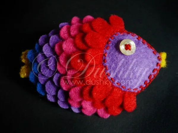 Peces | Broches de Fieltro | ideas y trucos para Broches de fieltro